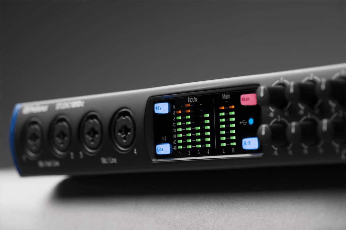 PreSonus Studio 1810c 18x8, 192 kHz, USB-C Audio Interface, 4 Mic